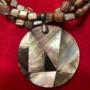 Mother of Pearl Beaded  Necklace